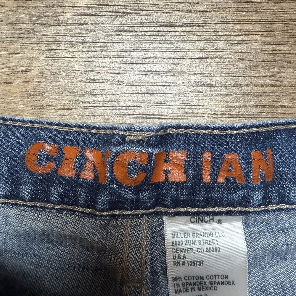 Cinch Jeans Men 32x32 Blue Ian Bootcut Stretch Denim Western Cowboy Rodeo Casual - Picture 6 of 13